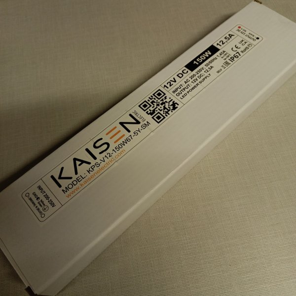 KPS-V12-150W67-5Y-SM Влагозащищенный источник питания Kaisen (Кайсен) для светодиодных модулей, мощностью 150 Ватт, входное напряжение 170-250 Вольт фото покупателя 2