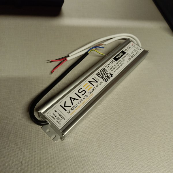 KPS-V12-150W67-5Y-SM Влагозащищенный источник питания Kaisen (Кайсен) для светодиодных модулей, мощностью 150 Ватт, входное напряжение 170-250 Вольт фото покупателя 1