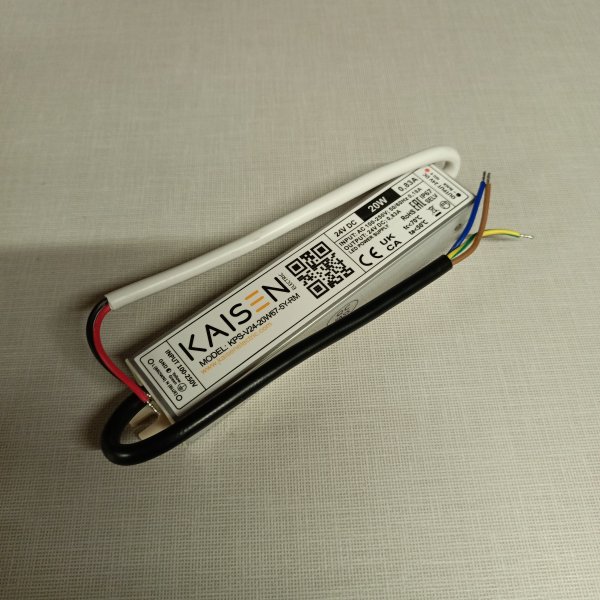 KPS-V24-20W67-5Y-RM Герметичный металлический источник питания Kaisen (Кайсен) для светодиодных модулей 24В, мощностью 20 Ватт, входное напряжение 170-250 Вольт фото покупателя 1