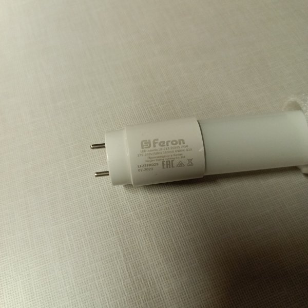 25895 Светодиодная линейная лампа LED-T8 Feron LB-213 G13 24W 6400K (упаковка 25 шт.), 1500мм фото покупателя 1
