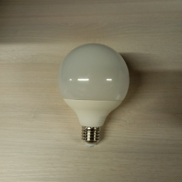 Энергосберегающая LED лампочка шар G90, мощностью 15 Ватт, с цоколем E27, холодный дневной свет, матовая колба фото покупателя 4