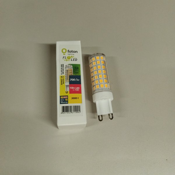611994 Капсульная LED лампочка мощностью 10 Ватт с цоколем G9 теплый белый свет фото покупателя 1