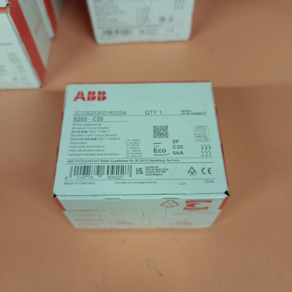 2CDS253001R0204 Модульный трехполюсный электрический автомат ABB S203 System pro M на 20 Ампер, с характеристикой C фото покупателя 1