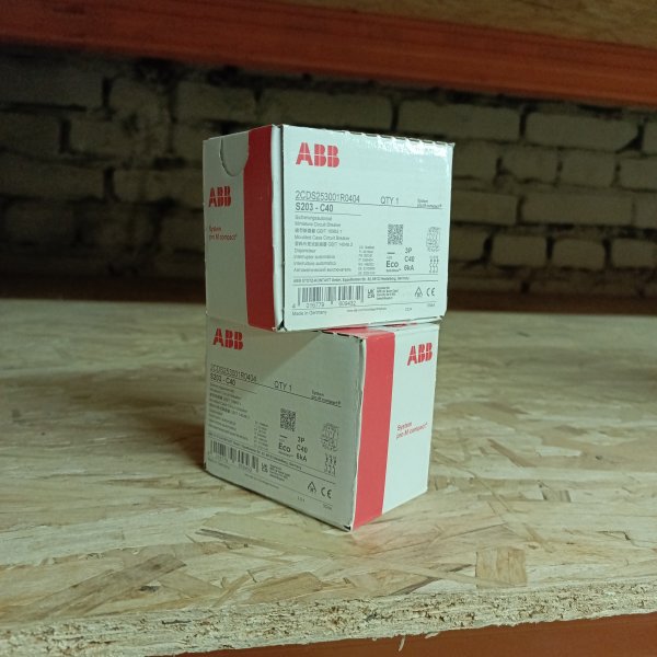 2CDS253001R0404 Модульный трехполюсный электрический автомат ABB S203 System pro M на 40 Ампер, с характеристикой C фото покупателя 2