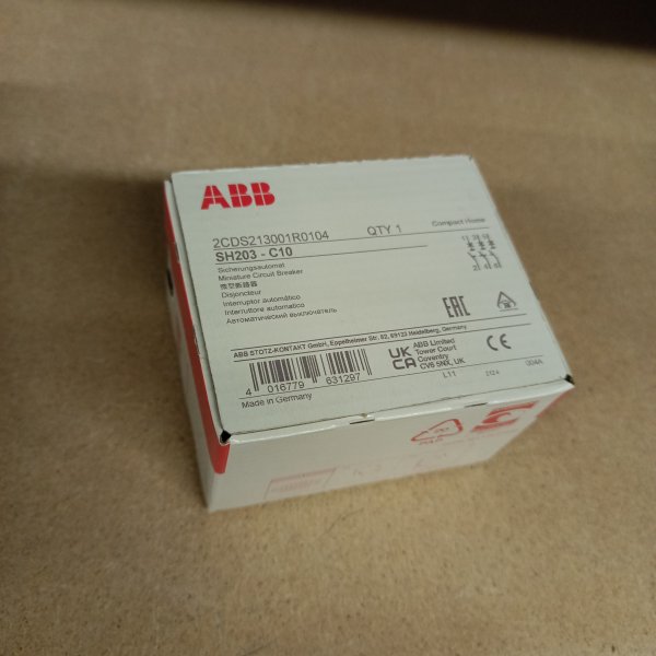2CDS213001R0104 Модульный электрический автомат трехполюсный АББ тип С 10 ампер для защиты электрической цепи фото покупателя 1