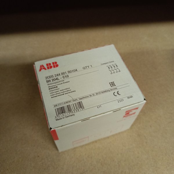 2CDS244001R0104 Модульный электрический автомат четырехполюсный АББ SH201L 10 ампер тип С для защиты электрической цепи фото покупателя 1