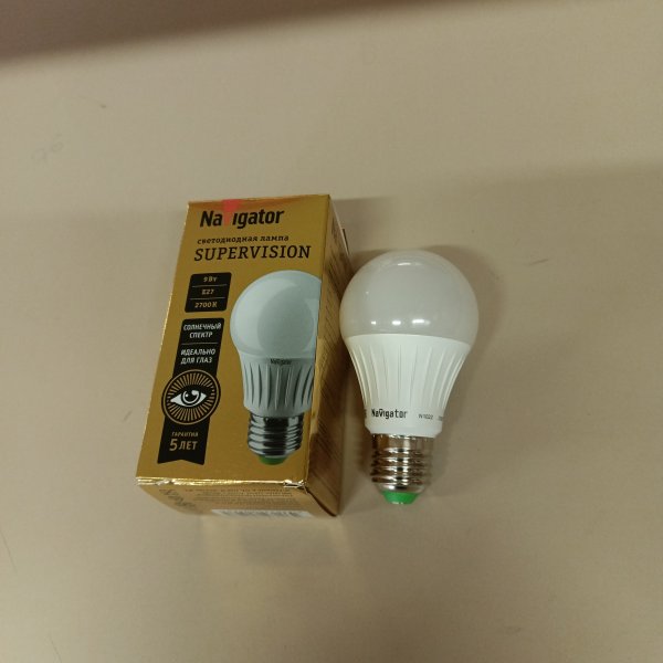 80548 Энергосберегающая LED лампа Груша мощностью 9 Вт с цоколем E27 теплого света, матовая колба фото покупателя 2