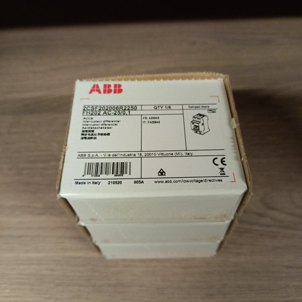 Однофазное устройство защитного отключения ВДТ двухполюсное AББ FH202 тип АС 25 ампер 100мА фото покупателя 1