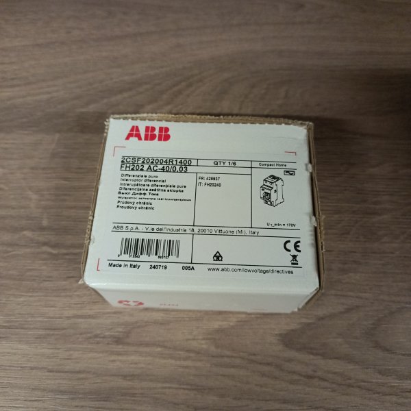 Однофазное устройство защитного отключения ВДТ двухполюсное AББ FH202 тип АС 40 ампер 30мА фото покупателя 5