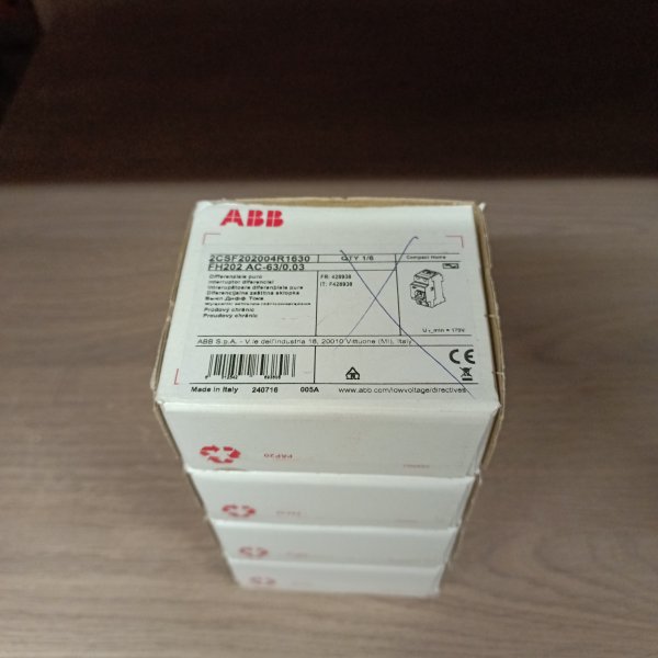 2CSF202004R1630 Двухполюсный выключатель дифференциального тока AББ FH202 тип АС 63 ампера 30мА фото покупателя 5
