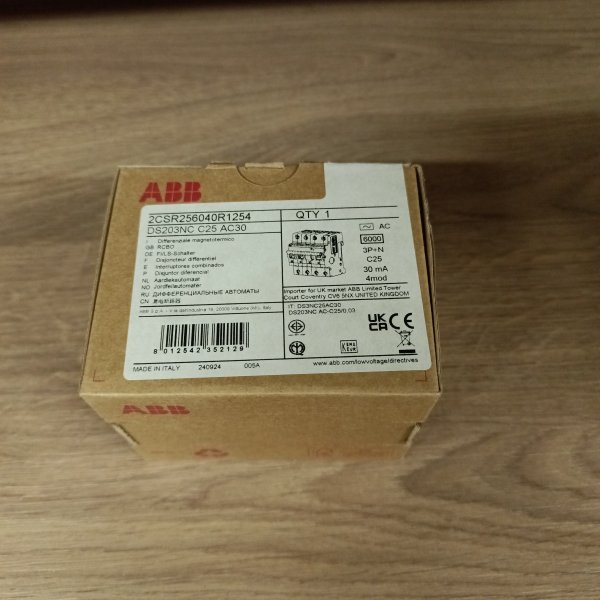 2CSR256040R1254 Автоматический выключатель дифференциального тока четырехполюсный трехфазный АВДТ АББ 25 ампер тип АС 30мА фото покупателя 1