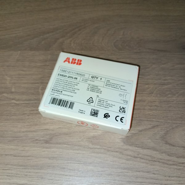 1SBE121111R0620 Одномодульный магнитный пускатель ESB20-20N-06, 20А, управление 230В, AC/DC, 2 нормально открытых контакта фото покупателя 5