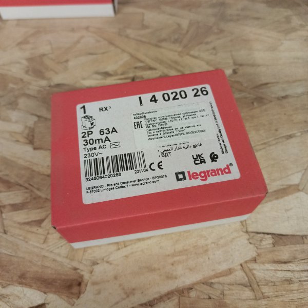Двухполюсное устройство защитного отключения RX3 2п 63А 30мА тип AC Legrand фото покупателя 2