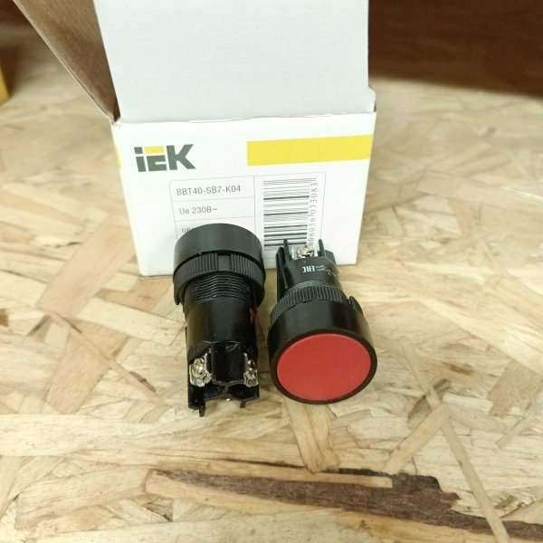 BBT40-SB7-K04 Кнопка управления SB-7 «Стоп» (красная) d22 мм/230В IEK 1Н.О.+1Н.З. фото покупателя 1