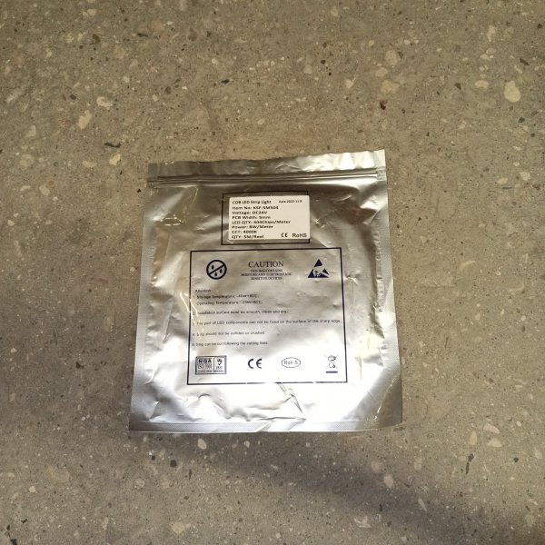 KSF-5M504-8W40K-COB-12V Светодиодная лента COB Kaisen мощностью 8 Ватт на метр, с напряжением 12 Вольт, нейтральный белый свет, ширина ленты 5 мм, длина в ролле 5 метров фото покупателя 1