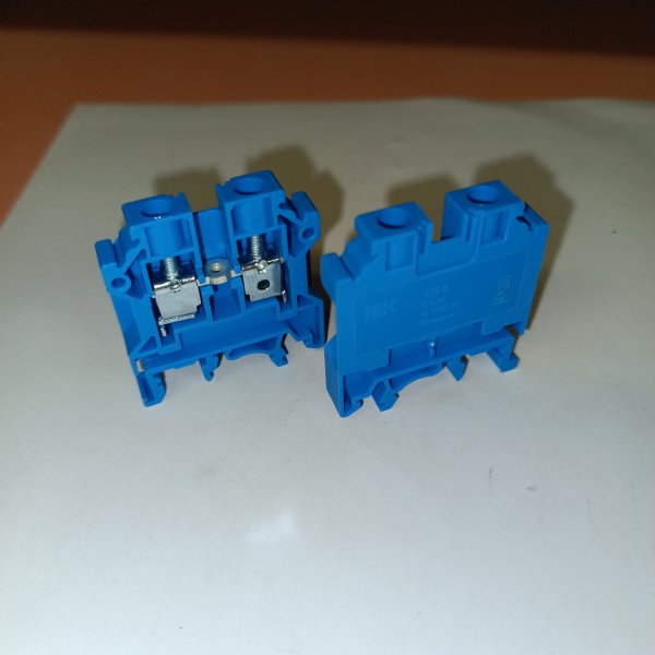 YCT10-00-K07-006 Синий одноплюсный винтовой клеммник на дин рейку для электрического провода 6 мм2 фото покупателя 1