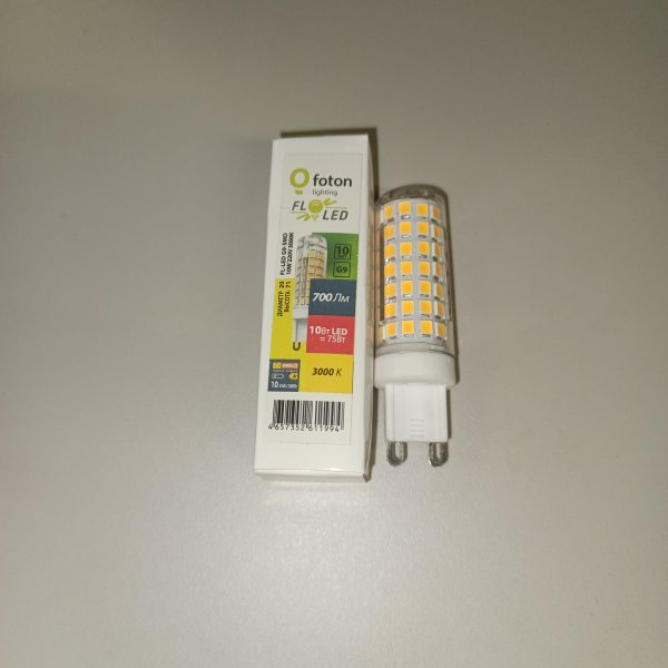 611994 Капсульная LED лампочка мощностью 10 Ватт с цоколем G9 теплый белый свет фото покупателя 2