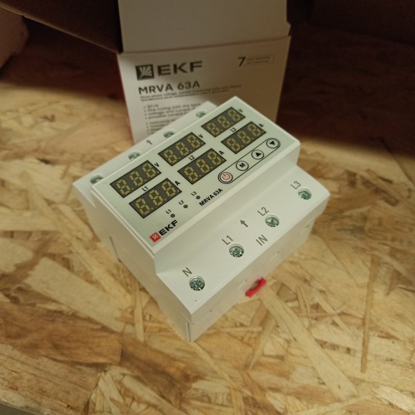 MRVA-3-63A Трехфазное реле напряжения и тока с дисплеем MRVA-3 63A EKF фото покупателя 10