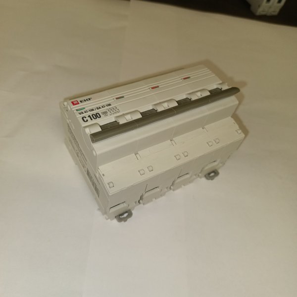 mcb47100-4-100C-pro Модульный электрический автомат четырехполюсный ЕКФ Проксима тип С 100 ампер 10 кА для защиты электрической цепи фото покупателя 2