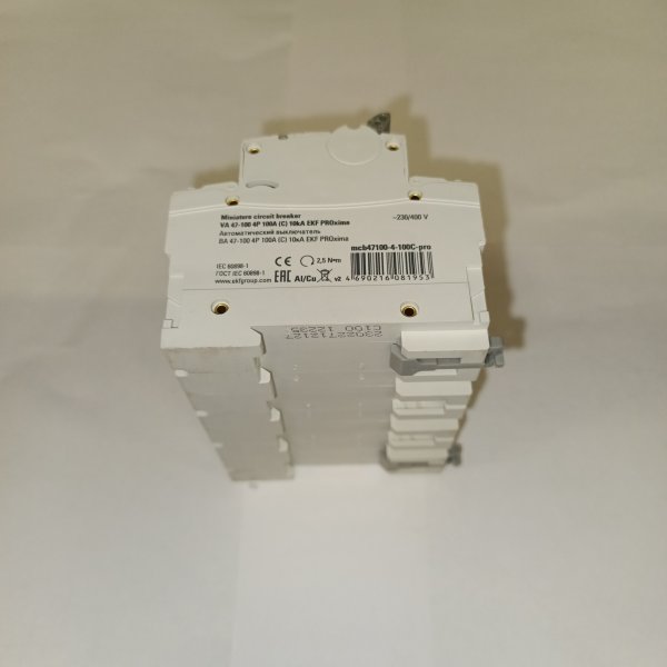mcb47100-4-100C-pro Модульный электрический автомат четырехполюсный ЕКФ Проксима тип С 100 ампер 10 кА для защиты электрической цепи фото покупателя 1