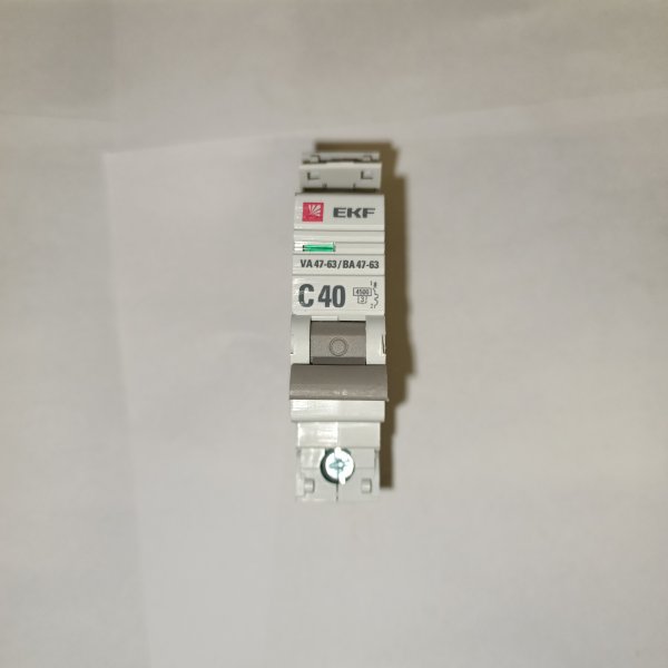 mcb4763-1-40C-pro Модульный электрический автомат однополюсный ЕКФ Проксима тип С 40 ампер для защиты электрической цепи фото покупателя 4
