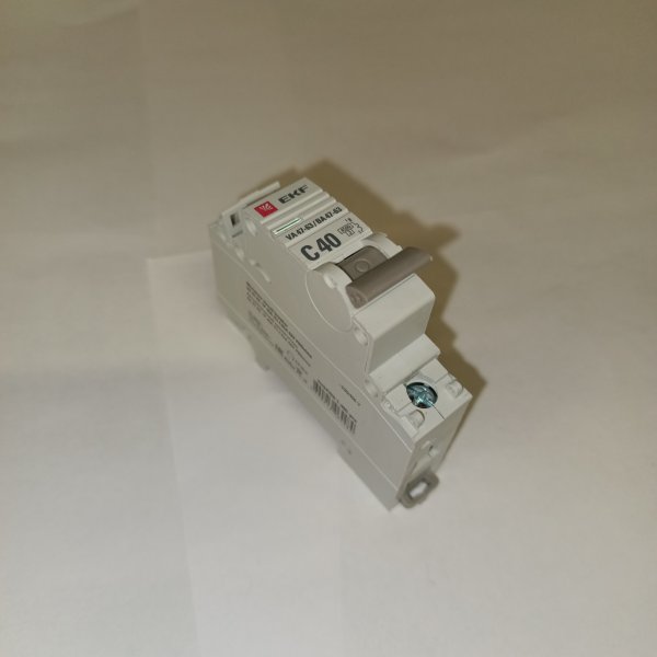mcb4763-1-40C-pro Модульный электрический автомат однополюсный ЕКФ Проксима тип С 40 ампер для защиты электрической цепи фото покупателя 3