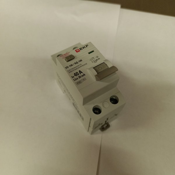 elcb-2-40-30-em-pro Однофазное устройство защитного отключения ВДТ двухполюсное ЕКФ Проксима тип АС 40 ампер 30мА фото покупателя 4
