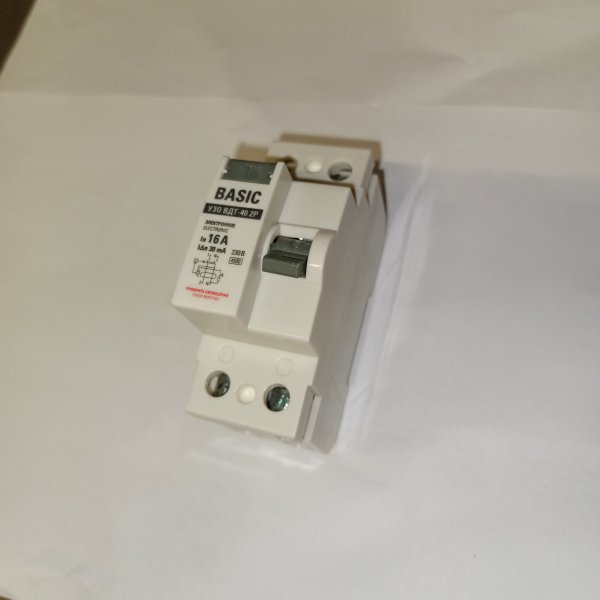 elcb-2-16-30e-sim Двухполюсный дифференциальный выключатель ЭКФ 30мА Тип АC (УЗО), номинальный ток 16 Ампер фото покупателя 2
