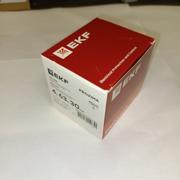 elcb-4-63-30-em-a-pro Четырехполюсный дифференциальный выключатель ВД-100 ЭКФ PROxima, номинальный ток 63 Ампера, 30 мА тип A (электромеханическое) фото покупателя 12