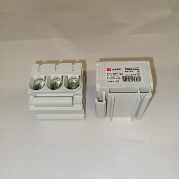 plc-kvs3-16-50-grey Вводной трехполюсный фазный клеммник для проводника сечением 16-50 мм2 EKF КСВ, серый цвет фото покупателя 1