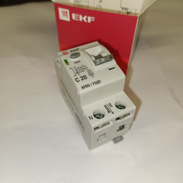 afdd-2-20C-pro Двухмодульное УЗДП со совмещенным автоматическим выключателем, током нагрузки 20А и характеристикой расцепления С. фото покупателя 2
