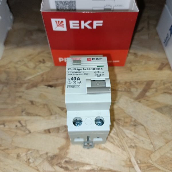 elcb-2-40-30-em-a-pro Однофазное устройство защитного отключения ВДТ двухполюсное ЕКФ Проксима тип А 40 ампер 30мА фото покупателя 2