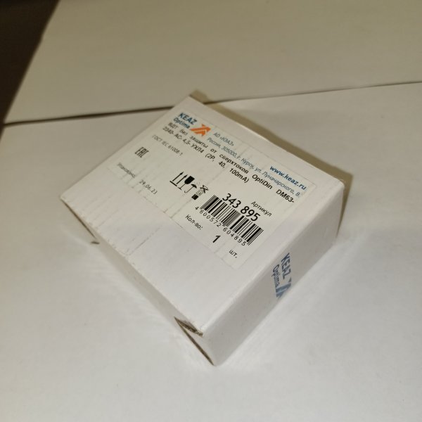 Однофазный выключатель дифференциального тока КЭАЗ OptiDin DM63 100мА тип AС, ток нагрузки 40А, 4500А, на DIN рейку фото покупателя 4