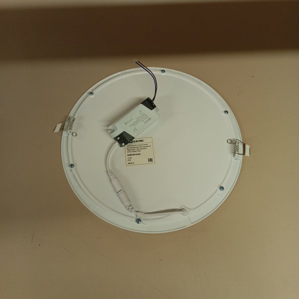 SQ0329-0236 Светодиодная круглая панель Downlight СВО ТДМ, мощностью 24 Ватта, теплый белый свет, с драйвером, цвет корпуса белый фото покупателя 1