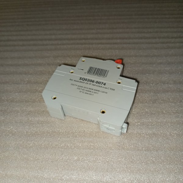 SQ0206-0074 Однополюсный электрический автомат ВА47-29 ТДМ, номинальный ток 16 ампер, с характеристикой С, 1 модуль фото покупателя 2