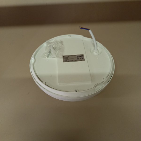 142411215-S Пылевлагозащищенный круглый LED светильник Гаусс белого цвета с микроволновым датчиком движения, мощностью 15 Ватт, нейтральный белый свет. фото покупателя 2