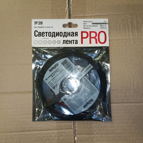 80311 Эргономичная светодионая лента для использования внутри помещений мощностью 7.2 Ватт на метр холодного белого света фото покупателя 1
