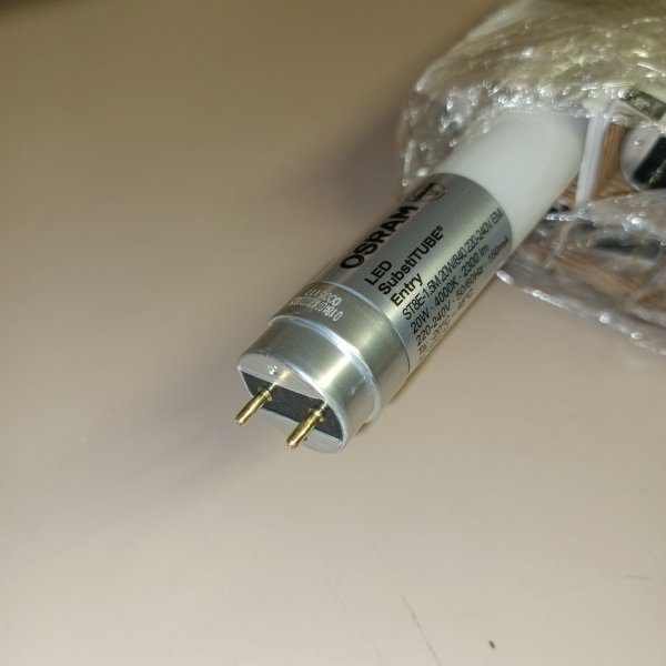 4058075818019 Линейная лампа трубчатая ЛЕД LED-Т8 20 Ватт 3000К с цоколем G13 на 220 Вольт фото покупателя 1