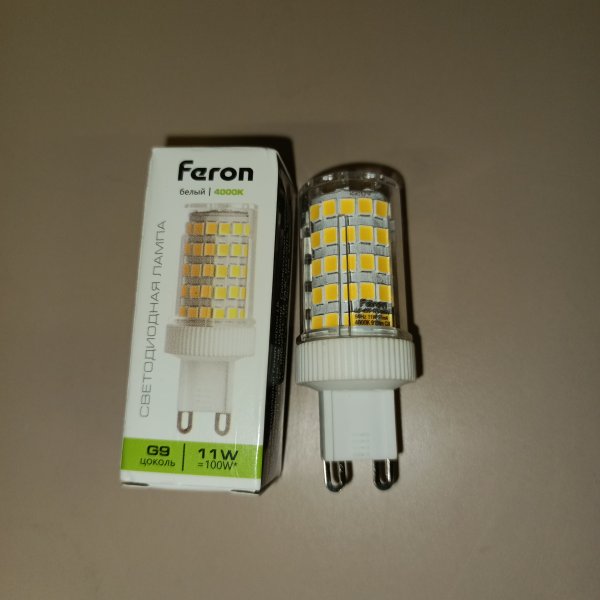 38150 Капсульная LED лампочка мощностью 11 Ватт с цоколем G9 белый свет фото покупателя 2