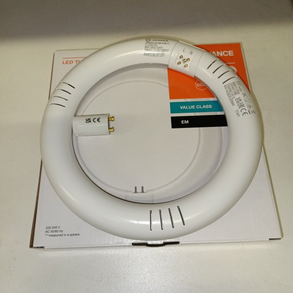 4099854042461 Кольцевая светодиодная лампочка LED TUBE T9, мощностью 11 Ватт, с цоколем G10q, нейтральный белый свет фото покупателя 3