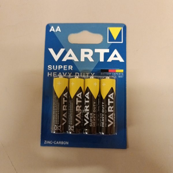 4008496556267 Углеродно-цинковые элементы питания пальчиковые Varta Superlife, типоразмера АА/R6, упаковка 4 штуки фото покупателя 1