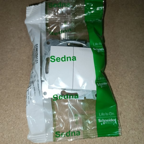 SDN0300121 Двухклавишный выключатель скрытой установки Schneider Electric серии Sedna, цвет белый фото покупателя 2
