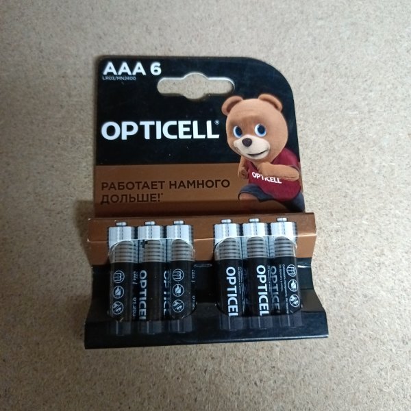 5051007 Щелочные батарейки мизинчиковые (6 шт) ААА LR03 Opticell фото покупателя 1