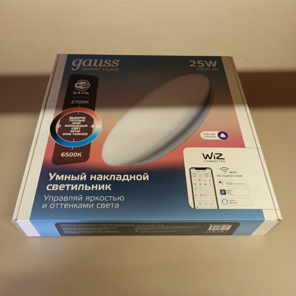 2050112 Накладной LED светильник Gauss Smart Home CCT+DIM 25 Вт фото покупателя 5