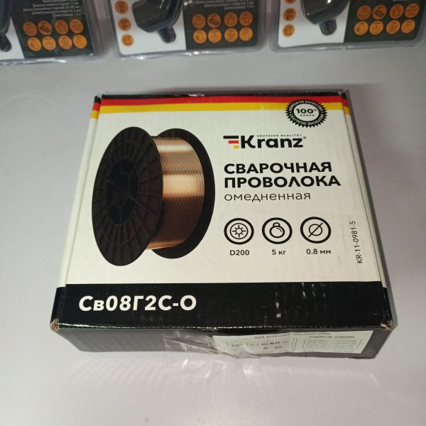 KR-11-0981-5 Катушка обмедненной сварочной проволоки диаметром 0,8 мм, Св08Г2С-О для автоматических и полуавтоматических сварочных аппаратов фото покупателя 1