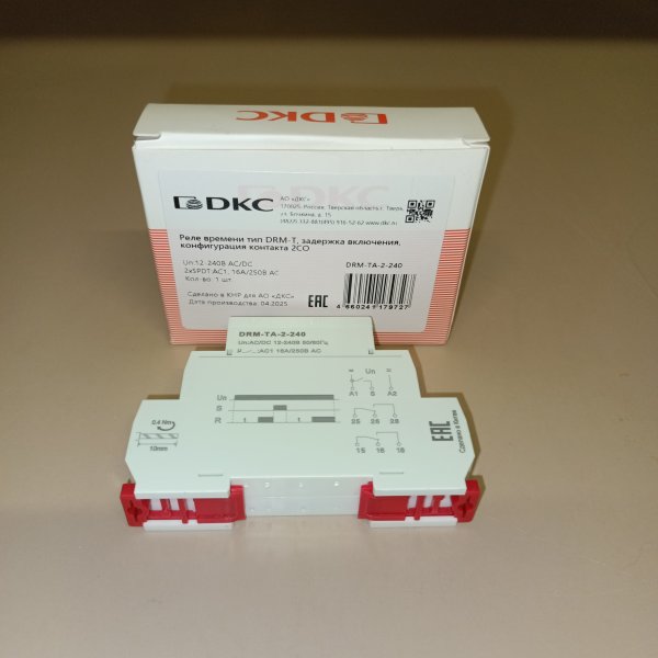 DRM-TA-2-240 Модульное реле включения с задержкой, цепь управления ACDC12-240 В, 2 перекидных группы контактов фото покупателя 1
