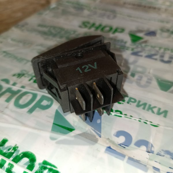 36-4460. Черный двухпозиционный клавишный выключатель Рексант с красной индикацией, 12 Вольт 35 Ампер фото покупателя 2