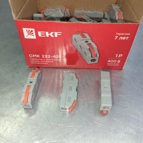 plc-smk-421 Клемник проходной ЕКФ для многоразового соединения одножильных и многожильных проводников с сечением от 0,08 до 4 мм2 фото покупателя 1
