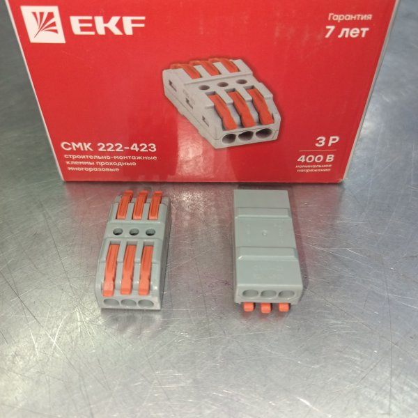 plc-smk-423 Клемник проходной ЕКФ для многоразового соединения одножильных и многожильных проводников с сечением от 0,08 до 4 мм2 фото покупателя 1