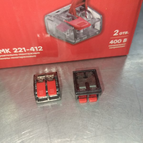 plc-smk-221-412 Пружинные зажимные клеммники многоразовые для подключения одножильных и многожильных проводов фото покупателя 1
